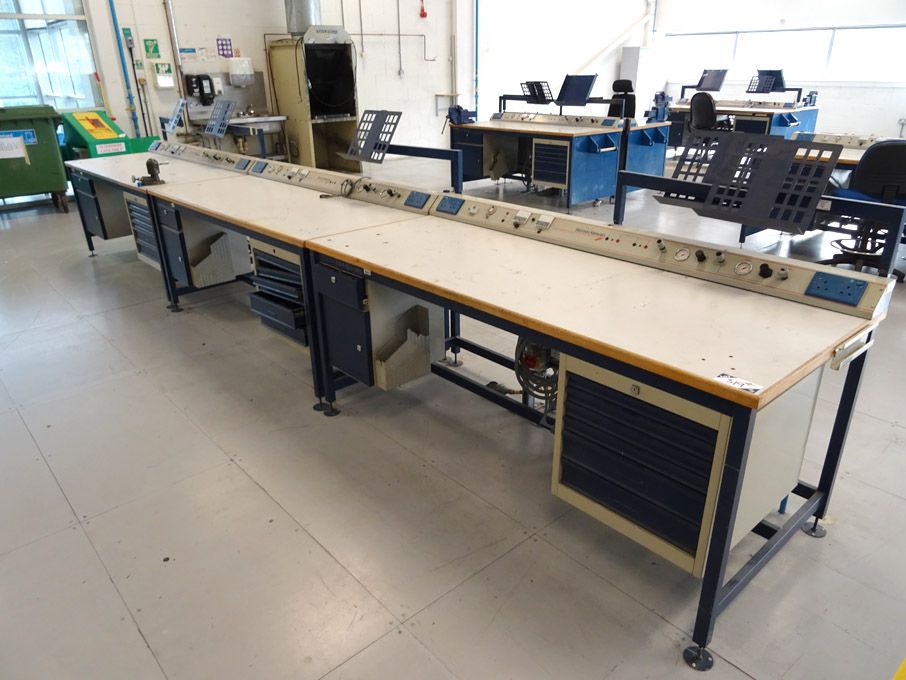 3x Nortek 2000x850mm workbenches with built in cup...