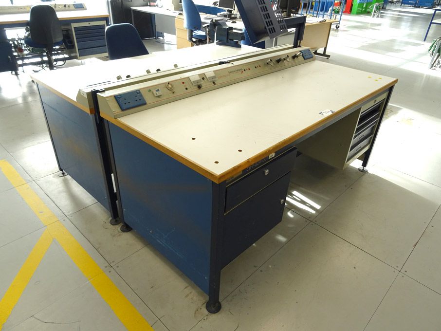 2x Nortek 2000x850mm workbenches with built in cup...
