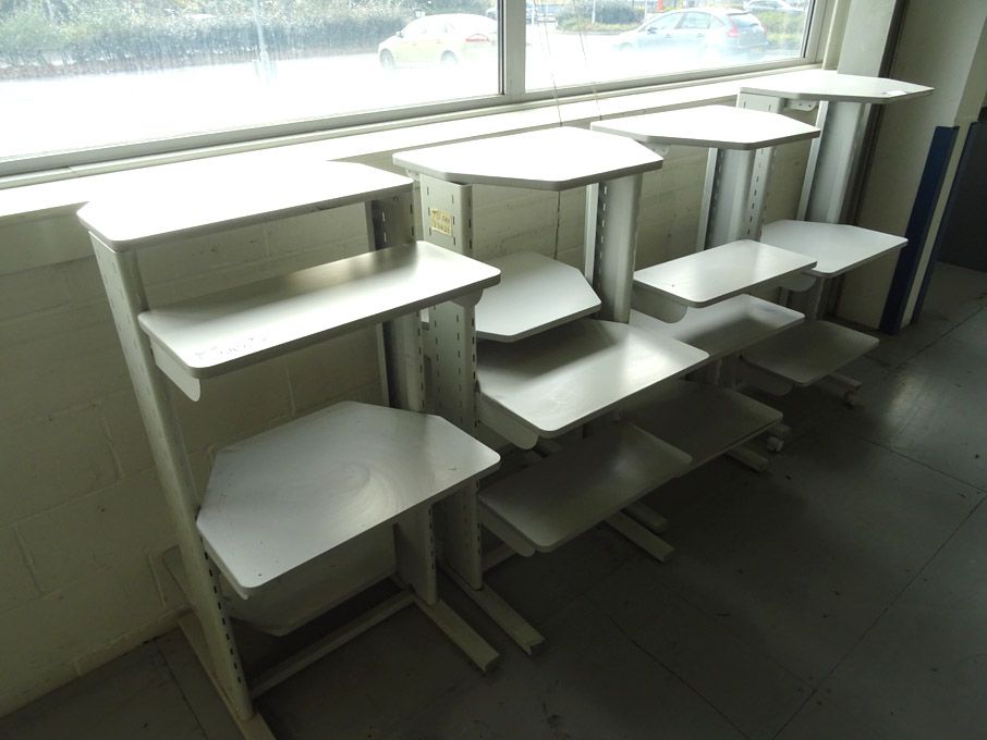 4x adjustable height trollies