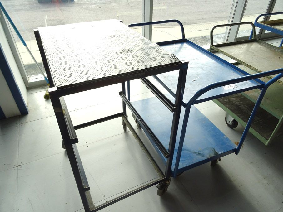 2x mobile storage trolleys