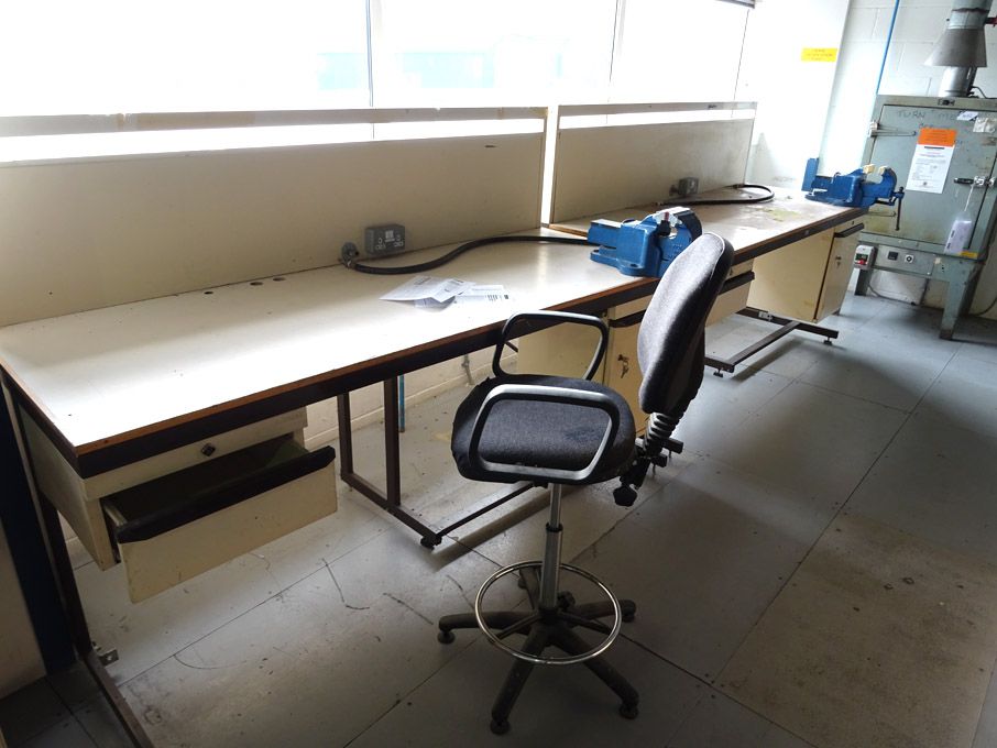 2x Kaymar 84x30" workbenches with built in cupboar...