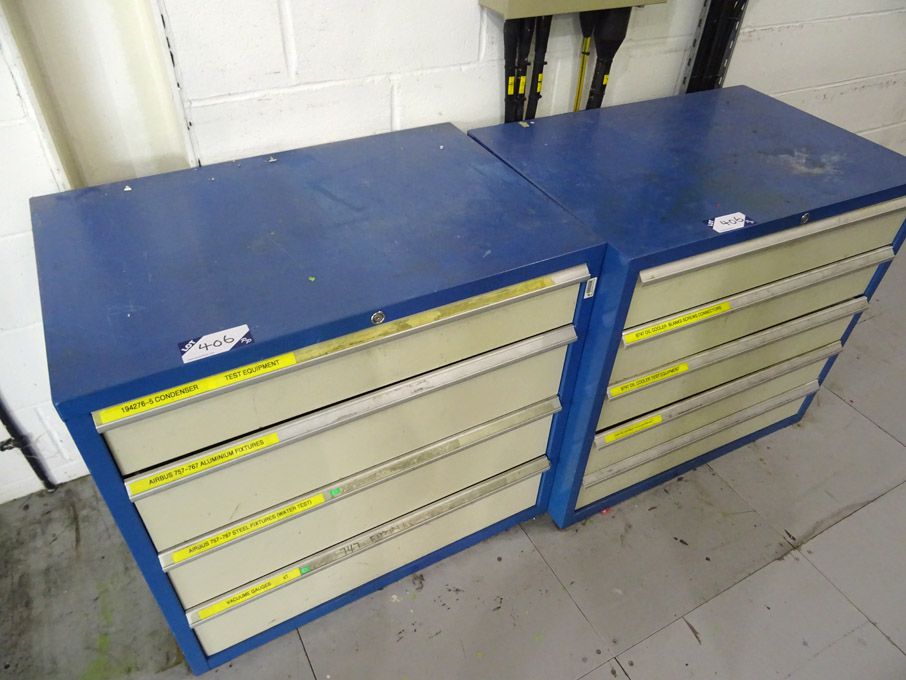 2x Welconstruct 4 & 5 drawer storage cabinets