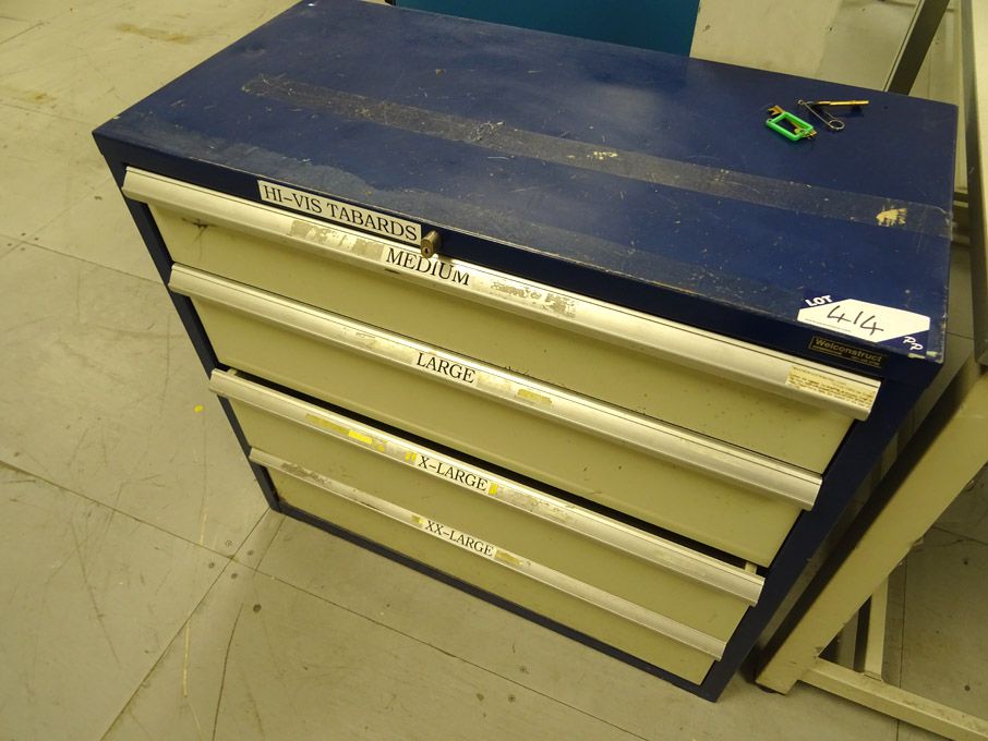 Welconstruct 4 drawer metal storage cupboard, 900x...