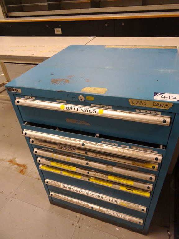 Dexion 8 drawer metal storage cupboard, 720x1010x7...