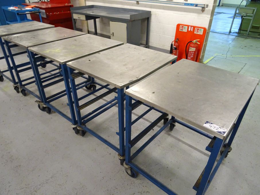 5x mobile trolleys, 800x600mm