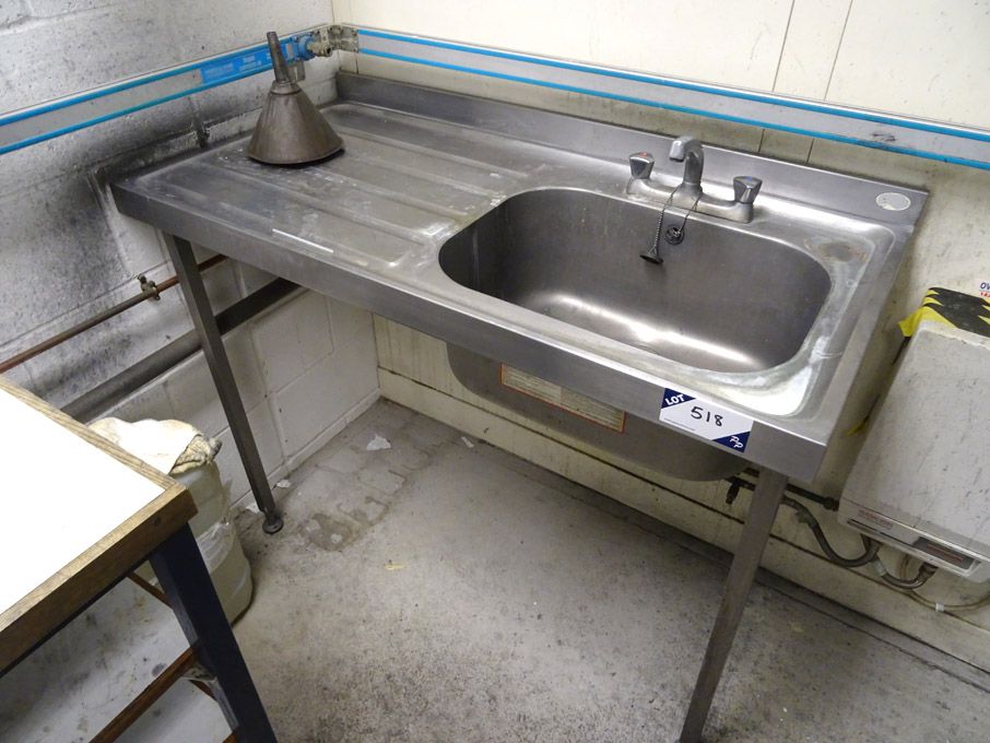 1200x600mm s/s single drainer sink