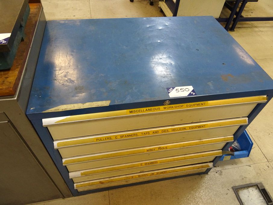 5 drawer storage cabinet (contents not included)