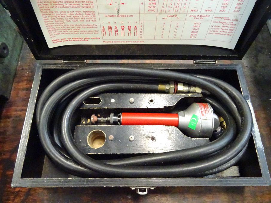 Desoutter model 05 collet grinder in wooden case