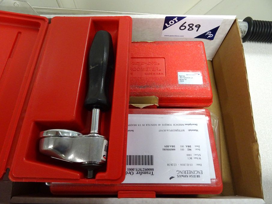 3x Snap-on Torqometer torque meters in case