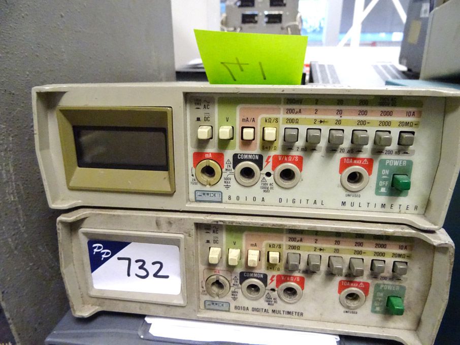 2x Fluke 8010A digital multimeter
