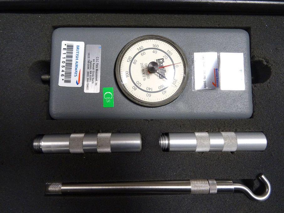 Chatillon DPPH-200 Force gauge in case