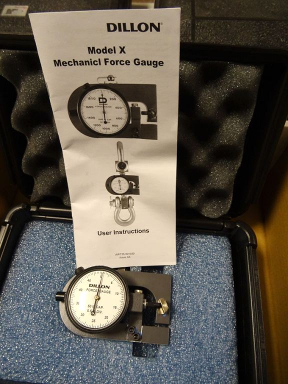 Dillon X force gauge in case, 50lb capacity