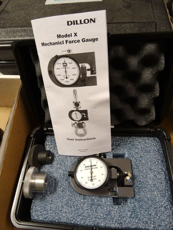 Dillon X force gauge in case, 50lb capacity