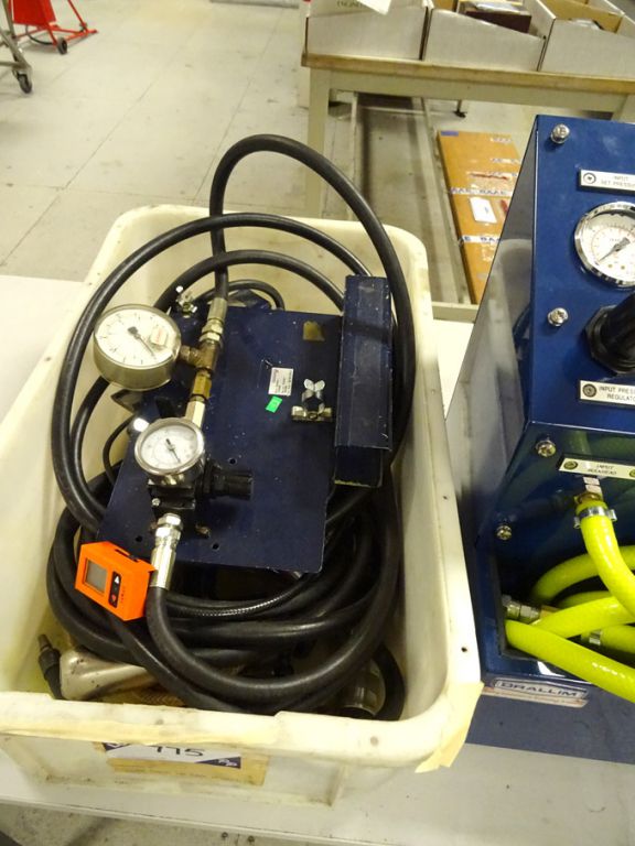Qty various pneumatic tools, gauges etc