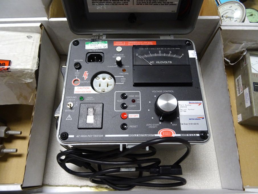 Biddle Instruments AC high pot tester