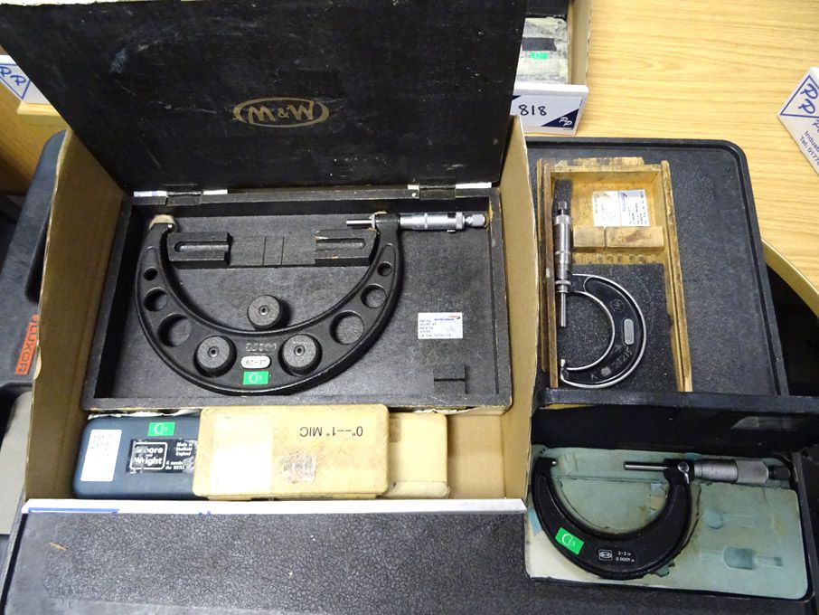 Qty Moore & Wright, Mitutoyo etc micrometers to 6-...