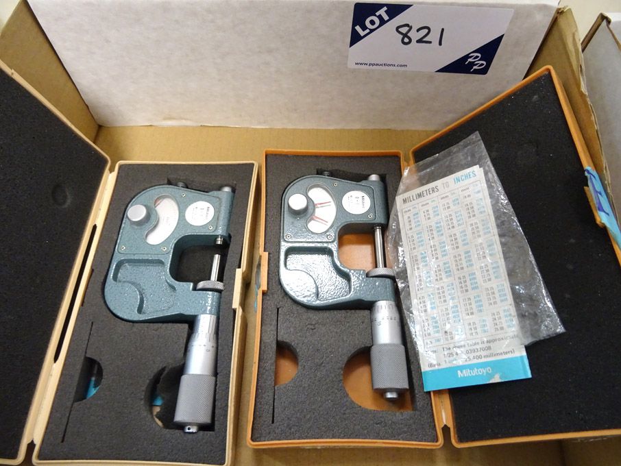 2x Mitutoyo 0-1" dial micrometers