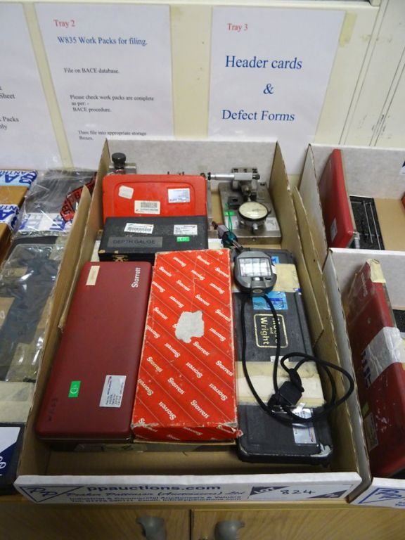 Qty Starret, Moore & Wright etc depth gauges, dept...