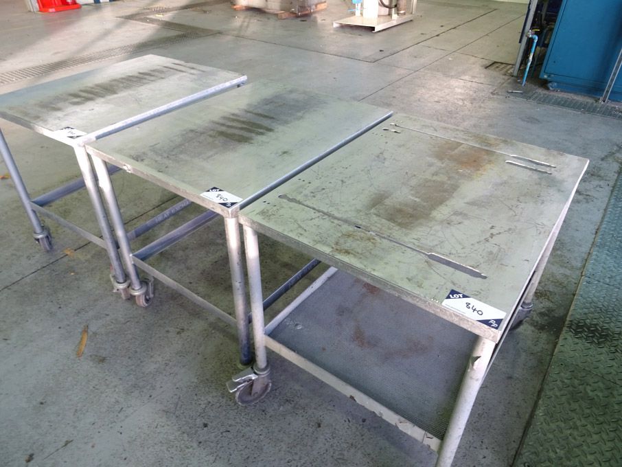 3x various mobile trolleys