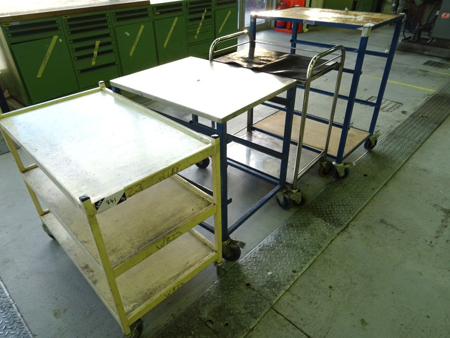 4x various mobile trolleys