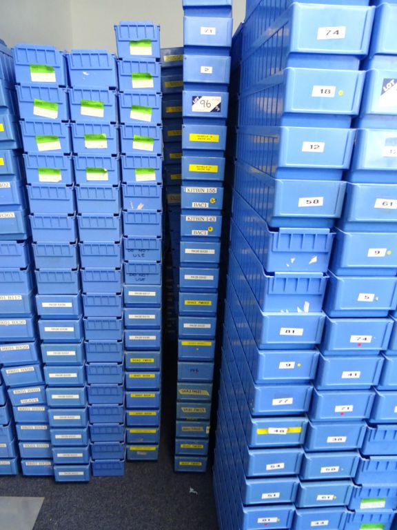 200x Schafer RK621 blue plastic stackable storage...