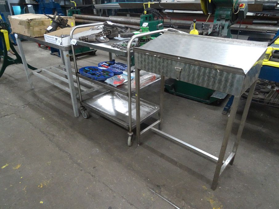 Stainless steel workbench, trolley, stand, 1200x60...