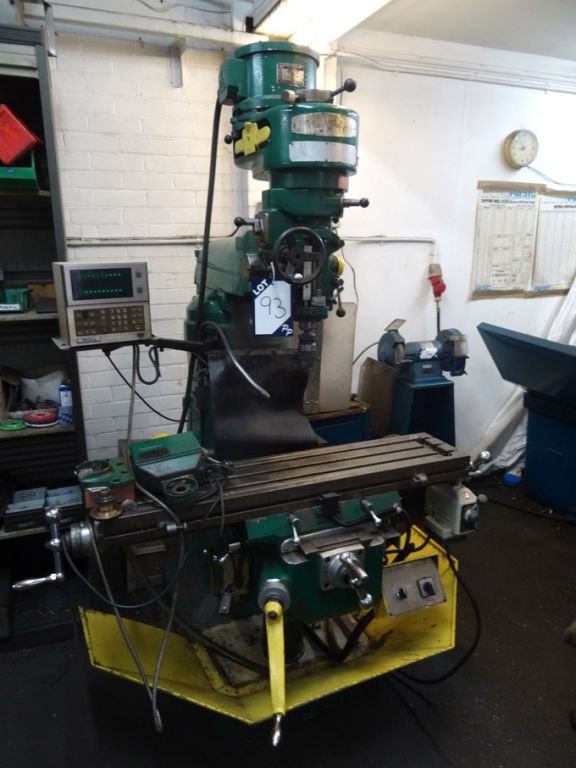LIH Chang turret mill, 42x9" table, powerfeed, bel...