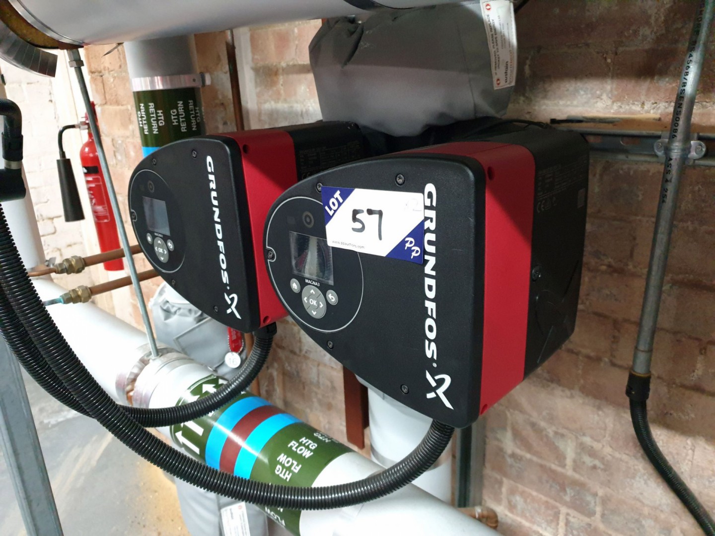 2x Grundfos XR Magna 3D 65-120 F340 circulating pu...