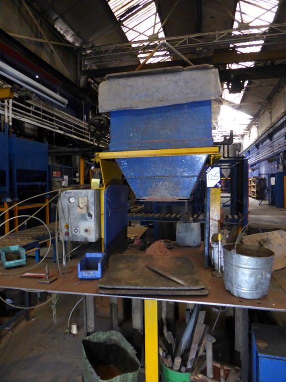 Core box filling station with sand disperser & air...