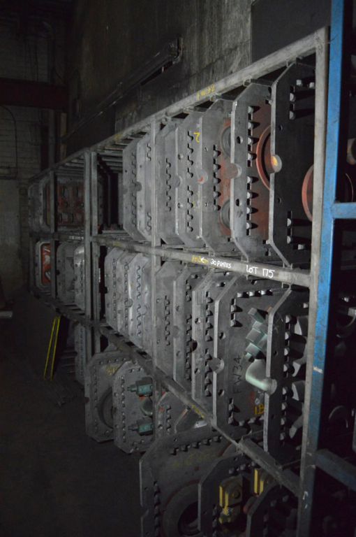 2x core plate storage racks, 2240x650x2000mm high...
