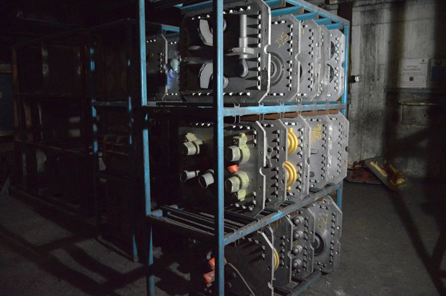 2x core plate storage racks, 2240x650x2000mm high...