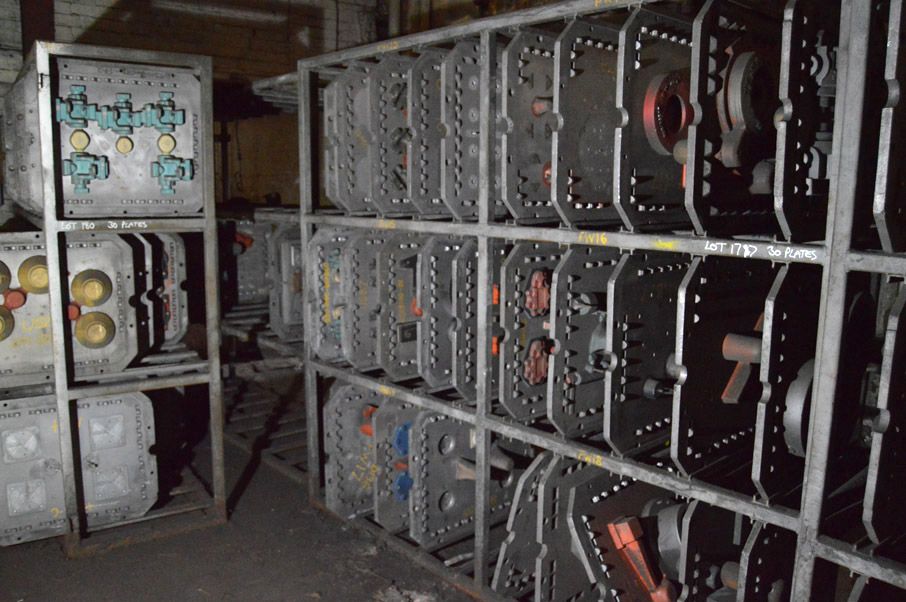 2x core plate storage racks, 2240x650x2000mm high...