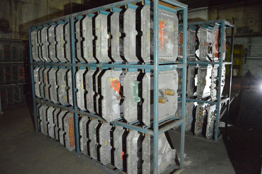 2x core plate storage racks, 2240x650x2000mm high...