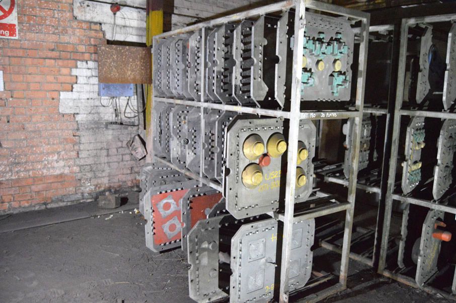 Core plate storage rack, 2240x650x2000mm high with...