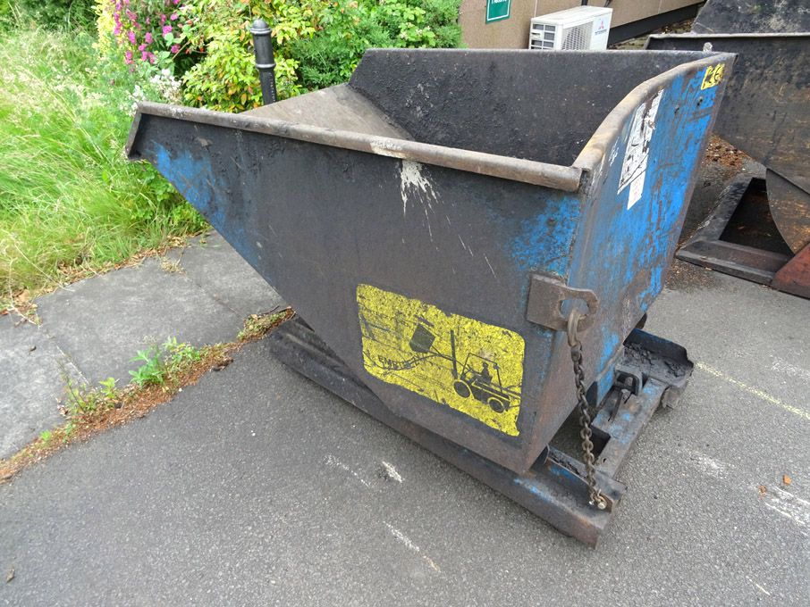 Empteezy forkable tipping skip, 1400x1000x800mm