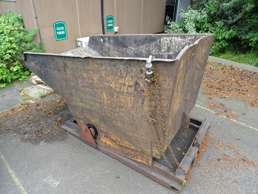 Leonard forkable tipping skip, 1100x1800x900mm