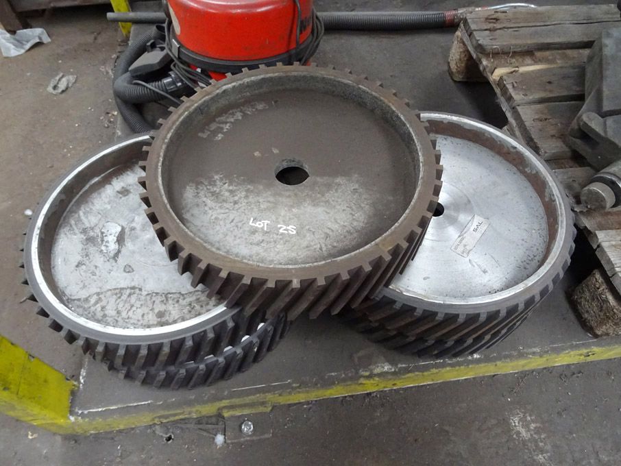 5x 450mm approx linishing wheels