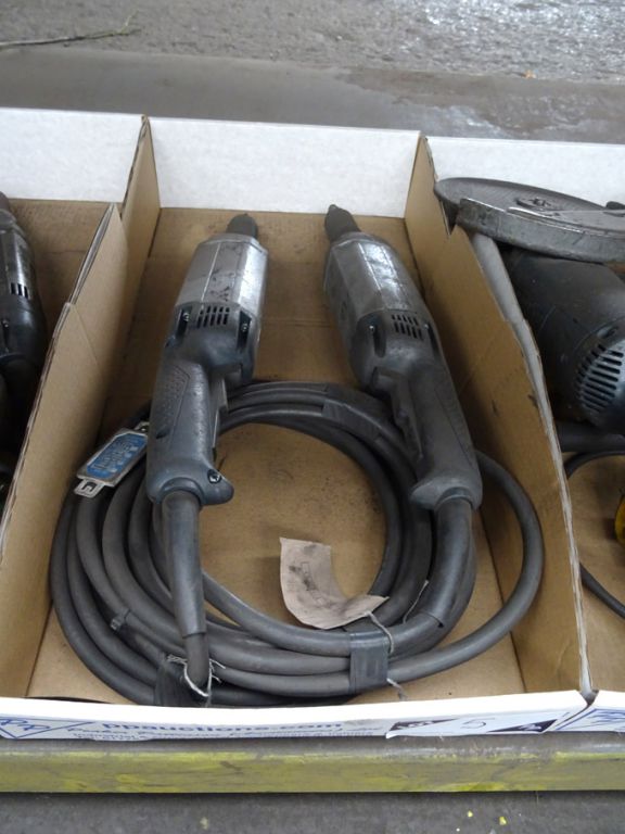 2x Bosch heavy duty straight grinders (no plugs)