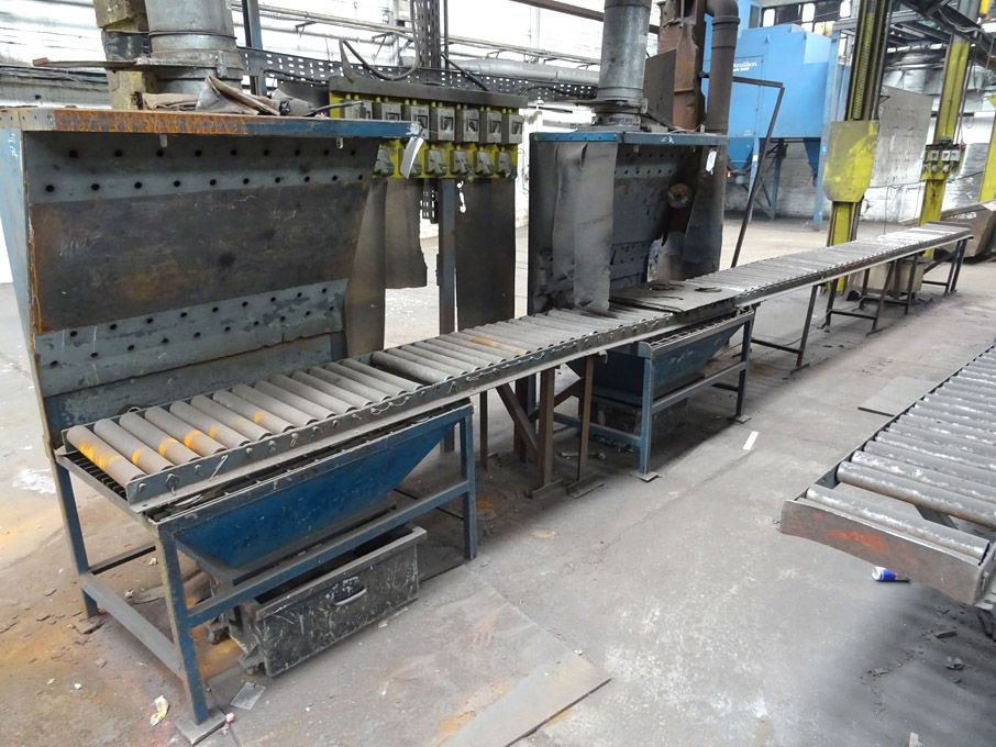 2x 1200mm fettling benches with 9600mm long roller...