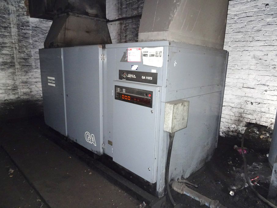 Atlas Copco GA1107.5 compressor, 77842 on hours, 4...