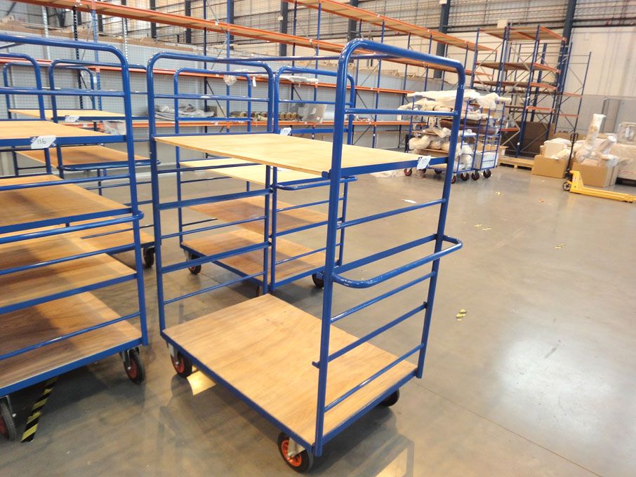 2x mobile storage trolleys, multishelf, 1200x800mm...
