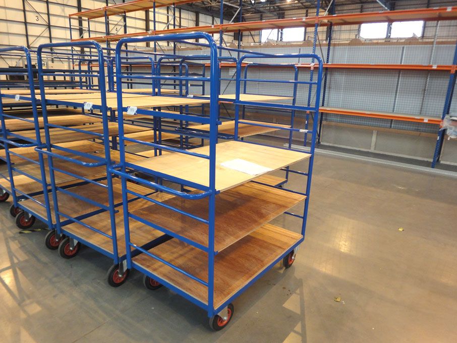 2x mobile storage trolleys, multishelf, 1200x800mm...
