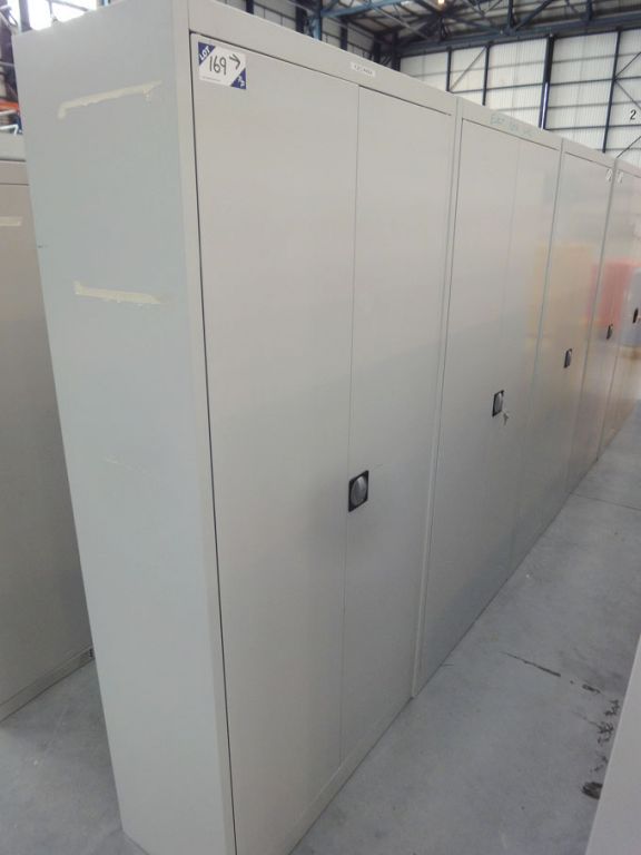 3x Mauset 2 door storage cupboards, 950x450x1950mm