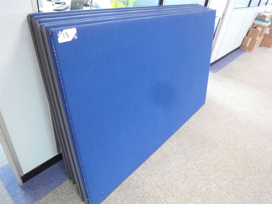 7x blue free standing upholstered partitioning scr...