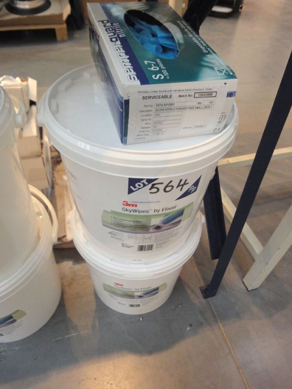 2 tubs (300 per tub) 3M Elixair Sky wipes (boxed &...