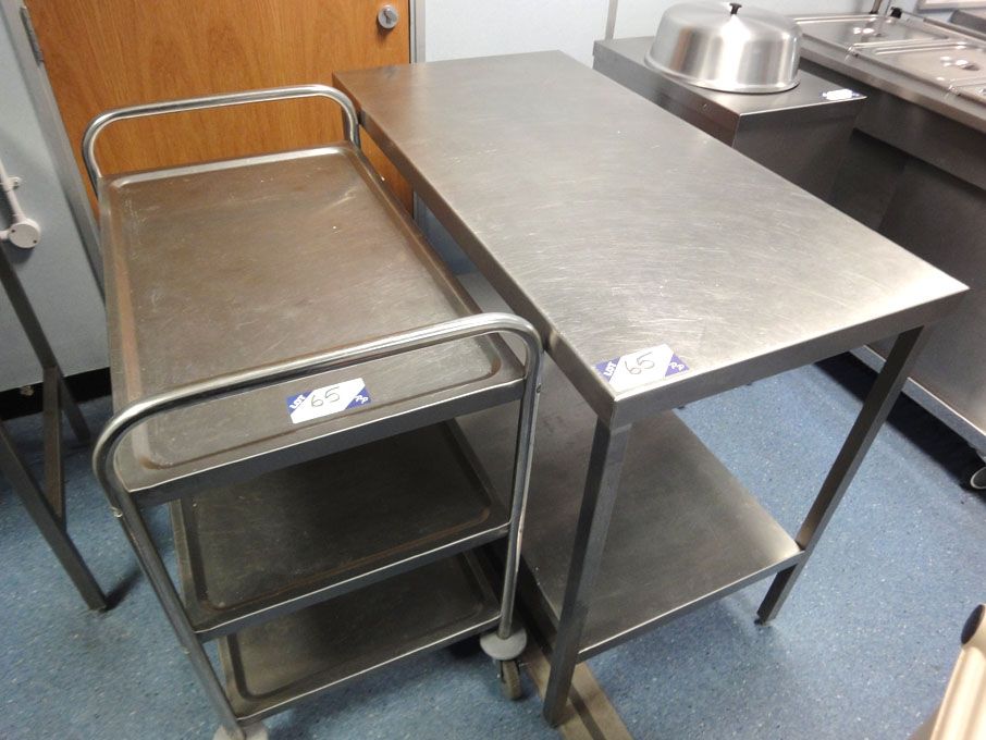 1200x600mm stainless steel preparation table & 820...