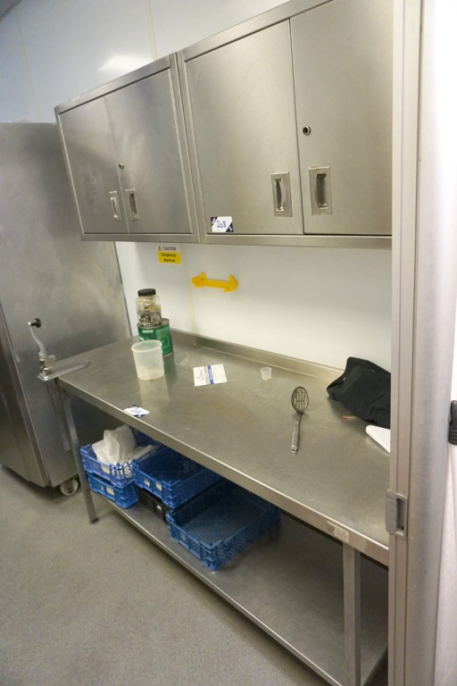 Stainless steel preparation table, 1800x660mm with...