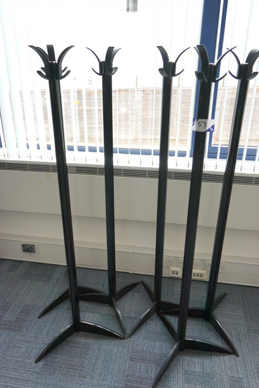6x black free standing coat stands