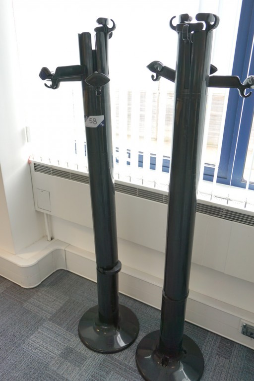 2x Planta black free standing coat stands