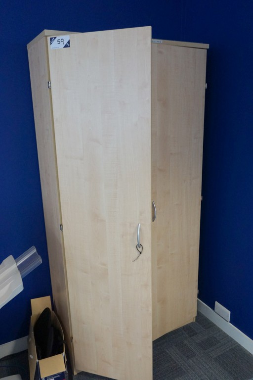 Light oak 2 door storage cupboard, 1000x400x2000mm...